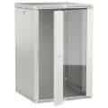 ITK LINEA W Шкаф настенный 18U 600х600мм дверь стекло серый 2.0