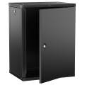 ITK LINEA W Шкаф настенный 15U 600х450мм дверь металл черный 2.0