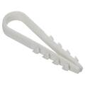 Дюбель-хомут 5х10мм для круглого кабеля нейлон белый (100шт/упак) GENERICA