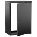 Шкаф настенный 15U 550х350мм металическая дверь черный GENERICA