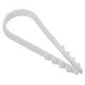 Дюбель-хомут 19х25мм для круглого кабеля нейлон белый (100шт/упак) GENERICA