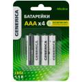 Батарейка щелочная Alkaline LR03/AAA (4шт/блистер) GENERICA