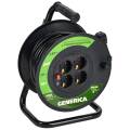 Катушка УК20 с термозащитой 4 места 2P+PE/20м 3х1,0мм2 GENERICA