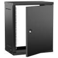 Шкаф настенный 12U 550х350мм металическая дверь черный GENERICA