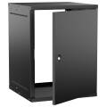 Шкаф настенный 15U 600х600мм металическая дверь черный GENERICA