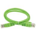 Патч-корд 4 пары, 2хRJ45, 5м, Кат.5e, UTP, зеленый, PVC, GENERICA PC04-C5EU-5M-G