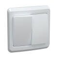 Выключатель 2-клавишный, 10А, ВС10-2-0-ВБ, белый, IEK EVV20-K01-10-DM