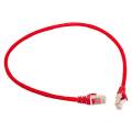 Патч-корд TERACOM CS Cat.6A экран. S/FTP LSZH красный (0,5м)                                        