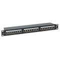 Патч-панель TERACOM PRO 19'' Cat.5E 1U полный экран STP 24 порта RJ-45 Dual IDC с органайзером      