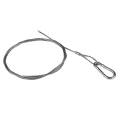 Трос стальной с карабином 2 м (2 мм) EKF                                                            