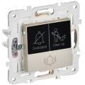 Кнопка звонка с индикацией для отелей SK-V17Sh, 10А, шампань, IEK SK-V14-2-10-K37