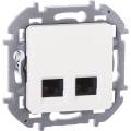 INSPIRIA Розетка компьютерная двойная RJ45 категория 5Е UTP белый