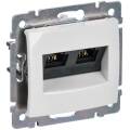 VALENA Розетка компьютерная двойная RJ45 категория 6 UTP с захватами белый