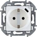 INSPIRIA Розетка 1-местная с заземлением с защитными шторками 16А с USB C 5В безвинтовое крепление б