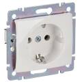 VALENA DIY Розетка 1-местная с заземлением с защитными шторками 16А белый