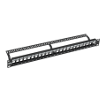 Патч-панель 1U, 19'', 24хRJ45, FTP, модульная, с органайзером, TERACOM PRO TRP-MODP-FTP-1U24