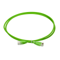 Патч-корд 4 пары, 2хRJ45, 1м, Кат.6, UTP, зеленый, slim (тонкий), колпачок без язычка, LSZH, ITK PC02-C06UL-1M-SL-NT