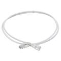 Патч-корд 4 пары, 2хRJ45, 2м, Кат.6, UTP, белый, slim (тонкий), колпачок без язычка, LSZH, ITK PC08-C06UL-2M-SL-NT