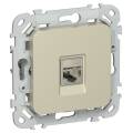FLITE Розетка компьютерная RJ45 категория 6 STP РК6-1-1-ФлШ шампань IEK