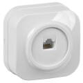 GLORY Розетка для открытой установки компьютерная RJ45 кат.5E РК10-ХБ белый IEK