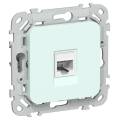 FLITE Розетка компьютерная RJ45 категория 6 UTP РК6-1-0-ФлХЛ холодный лед IEK