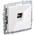 BRITE Розетка компьютерная RJ45 кат.5E РК10-БрБ белый IEK