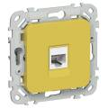 FLITE Розетка компьютерная RJ45 категория 5Е UTP РК5е-1-0-ФлЖК желтый карри IEK