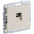 BRITE Розетка компьютерная RJ45 кат.6 РК11-БрКр бежевый IEK