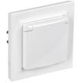 BRITE Розетка 1-местная с заземлением с защитными шторками и крышкой 16А IP44 в сборе РСбш10-3-44-Бр