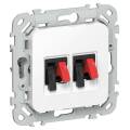 FLITE Розетка 2-местная аудио РА-2-ФлБ белый IEK