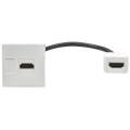 PRIMER РКМ-20-10-П Розетка мультимедийная HDMI M/M (2 модуля) белая IEK