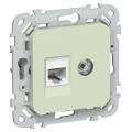 FLITE Розетка 2-местная RJ45/TV категория 5Е UTP РКТВ5е-2-0-ФлП панг IEK
