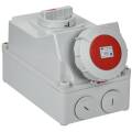 Розетка с механической блокировкой ССИ-835 63А-6ч/380В 3P+PE+N IP67 IEK