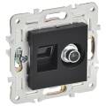 SKANDY Розетка двойная TV+RJ45 кат.6 SK-A15Bl черный IEK