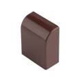 Заглушка 25х16мм, темное дерево, уп.4шт, EKF Plast ecd-25-16x4