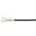 Кабель STP 4 пары, Кат.6a, внут./внеш., 0,57мм,LSZH,  черный, Cabeus STP-4P-Cat.6a-SOLID-OUT-LSZH-UV