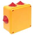 Коробка распаячная огнестойкая E90 100х100х50мм, 6P, 10мм², IP55, 6вв, EKF PROxima plc-kmrf-100-6-10
