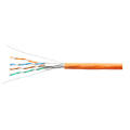 Кабель STP 4 пары, Кат.6a, внутр., 0,57мм, LSZH, оранж., 305м, Cabeus STP-4P-Cat.6a-SOLID-IN-LSZH