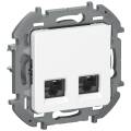 IEKINSPIRIA Розетка компьютерная двойная RJ45 категория 6 UTP 6738401 белый IEK