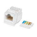 Вставка Keystone Jack RJ-45(8р8с), Кат.5e, без инстр.Toolless, белая, Cabeus KJ-RJ45-Cat.5e-Toolless 
