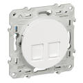 Розетка внутренная встраиваемая 2хRJ45, кат.5, белый, Schneider Electric S52R481