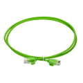 Патч-корд 4 пары, 2хRJ45, 0,5м, Кат.6, UTP, зеленый, slim (тонкий), колпачок с язычком, LSZH, ITK PC02-C06UL-D05M-SL-WT