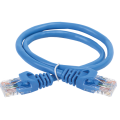 Патч-корд 4 пары, 2хRJ45, 1м, Кат.6, UTP, синий, LSZH, ITK PC03-C6UL-1M