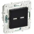 SKANDY Розетка USB A+A 3,1А SK-R15Bl черный IEK