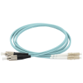 Шнур оптический FC/UPC-LC/UPC, MM 50/125, 50м, Duplex OM3, бирюзовый, ITK FPC5003-FCU-LCU-C2L-50M