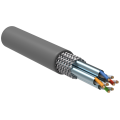 Кабель S/FTP 4 пары, Кат.6a, внутр., 0,57мм, PVC, серый, 305м, ITK LC1-C6A04-611
