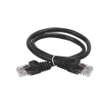 Патч-корд 4 пары, 2хRJ45, 10м, Кат.6, UTP, черный, PVC, ITK PC09-C6U-10M