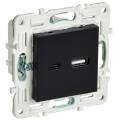 SKANDY Розетка USB A+C 3,1А SK-R14Bl черный IEK