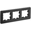 BRITE Рамка 3-местная РУ-3-1-Бр металл черный RE AL IEK