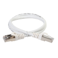 Патч-корд 4 пары, 2хRJ45, 1м, Кат.6A, S/FTP, белый, LSZH, ITK PC08-C6ASL-1M-SC-HC